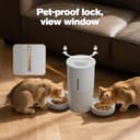 Comedero Gato Automático Doble & App: Dispensador Automático de 5L con WiFi 2.4G y Temporizador para Comida Seca - Diseño de Comedero Doble AONBOY para Múltiples Gatos y Perros - Blanco - 8