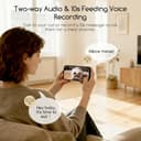 Faroro Comedero Gato Automático WiFi, 1080P HD Cámara con Visión Nocturna, 4L Alimentador para Perros/Gatos con Audio 2Vías, App Control, Cámara Ajustable, Sensor Anti-Bloqueo y Alimentación Dual - 5