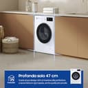 Samsung Lavatrice Front Slim WW80FG3M05AW/ET, 8 Kg, Display LED, Vapore Igienizzante, Carica Frontale, Corpo: Bianco, Oblò e Display: Nero, 59,5l x 85h x 48p cm - 6