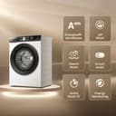 Hisense WF3S1043BW3 Waschmaschine mit Dampffunkunktion, 10.5 kg, 1400 U,min, 19 Programme, WIFI, ConnectLife, Power JetWash, Aqua Stop, Auto Wash, Quick Wash, Steam Refresh, EEK A-20 Prozent - 3