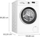 Bosch WGE03200IT Serie 2 Lavatrice a carica frontale, 8 kg, 1200 giri, Classe energetica A, motore inverter con 10 anni di garanzia, Lavaggio igienico anche a 40 °C, Bianco, 60 Cm - 2