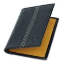 PELLE TORO Minifold Men's Leather Wallet with RFID Blocking Slim Contactless Handmade Minimalist Wallet in Gift Box for Men, Charcoal Grey/Caramel, Taille Unique - 1