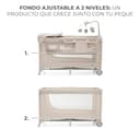 Kinderkraft Joy 2 Acc Cuna de Viaje 2 en 1 para Bebé de hasta 25 kg, Plegado rápido y fácil, Incluye Carrusel de Cuna con Juguetes, Estantes para pañales y Cambiador, Bolsa de Transporte, Beige - 6