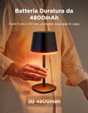 Govee Lampada da Tavolo senza Fili, RGBICWW Lampada da Comodino LED Compatibile con Mattel Alexa, Dimmerabile 500lm e Ricaricabile 4800mAh, 72 Scene, 2700-6500K per Soggiorno Camera da Letto Scrivania - 3
