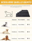 Favodormir Cuccia Cane Interno Taglia Grande Sfoderabile e Lavabile, Ortopedica Cuscino Letto per Cani Base Antiscivolo Materassino Cane Esterno, Grigio Scuro, 104x68x8cm - 7