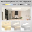 ONDTA Plafón LED Techo 22W 58x20cm 2700K-6500K Regulable Lampara Techo, Moderna Rectangular lámpara de techo con mando a distancia, Panel LED ultrafino IP44 para Dormitorio Cocina Baño Balcón Pasillo - 3