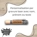 CASTAGNOU Penna personalizzata in legno con nome nome testo tema Casino sfera personalizzabile incisione laser idea originale e unica artigianale fatta a mano confezione regalo per uomo donna - 2