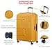 American Tourister Ellipso - 79 cm Hard Case - Trolley Case with 4 Wheels, TSA Lock, Lightweight - 104 L - Yellow (Banana Cream) - 5