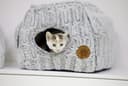 Petface Plush 2 in 1 Cat Cave, Luxury Bamboo Igloo Cat Bed, 35H x 35W x 35L cm - 9