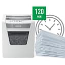 Leitz IQ Office P5 Micro Cut Paper Shredder, Shreds 11-10 Sheets (70-80 gsm), 23L Bin, White, 80021000 - 4