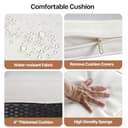 Panana 5 Seater Rattan Garden Furniture Corner Sofa Set with Coffee Table, Outdoor Patio Lounge Set with Cushions & Free Cover for Garden, Conservatory, Terrace - 5