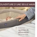 Chicco Next2Me Twins, Cot Bed for Twins, 2 Firm Mattresses, One-Handed Side Grid, Height Adjustable, Adjustable with 11 Height Levels, Foldable Feet, 0m+ - 4