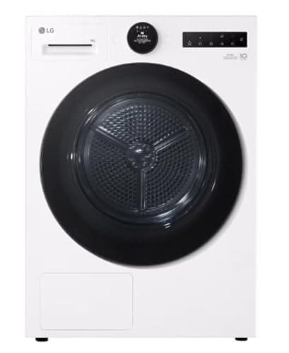 LG RHX7009TWB Asciugatrice 9Kg Pompa di calore, Dual Inverter Serie X7, Motore Direct Drive, Turbo Dry, AI Dry, Wi-Fi, Allergy Care, Condensatore Autopulente, 66x60x85cm, Classe Energetica B.