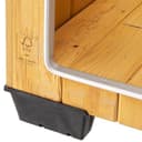 Ferplast Caseta de Exterior para Perros BAITA 100, Madera ecosostenible, Pies aislantes, Puerta con Perfil de Aluminio Resistente a Las mordeduras, Techo abrible, 122 x 79 x h 78 cm - 5