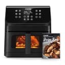 COSORI Friggitrice ad Aria Clear Blaze 6,2 Litri con Finestra, 1700W, con 11 Funzioni, One-Touch Display, Tempo e Temperatura Regolabili 75-205°C, 30 Ricette Cartacee & 50 Online, Nero Chiaro - 1