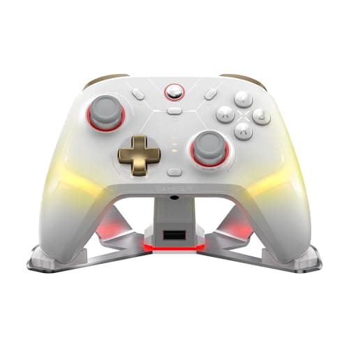 GameSir Cyclone 2 Wireless Controller - 1000Hz Polling Rate, TMR Joysticks, Hall/Micro 2-in-1 Triggers for PC/Switch/Android/iOS, PC Gaming Controller with Charging Dock(White)