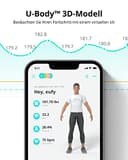 eufy Personenwaage, Smart Scale P2 Pro, Digitale Körperfettwaage WLAN/Bluetooth, 16 Messwerte inkl. Gewicht, Herzfrequenz, Körperfett, BMI, Muskel-/Knochenmasse (Schwarz) - 4