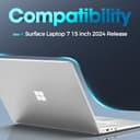 ProCase Protective Case for 15 Inch Microsoft Surface Laptop 7 2024 Release, Hard Shell Transparent Cover with Durable and Lightweight Design -Crystal - 2