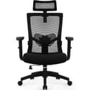 Daccormax Bürostuhl Ergonomisch, Schreibtischstuhl mit Verstellbarer Kopfstütze, Armlehnen, Lendenwirbelstütze, Drehstuhl Wippfunktion, Chefsessel aus Mesh,Rückenschonend, Bürostuhl 150kg - 1