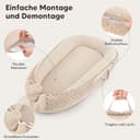 Bearmoss Babynestchen Kuschelnest Neugeborene Multifunktionale für Kinderbett Vielseitiges (Aprikose) - 4