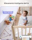 YESIMOM 2K Baby Monitor Video e Audio, Telecamera Bambini Supporto Controllo Tramite Cellulare APP & 5" Monitor, Videocamera Neonato con Luce Notturna, 360° PTZ, Allarmi Pianto e Movimento（8TM-1PZ - 6