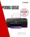 Canon PIXMA G650 Wireless 3-in-1 Refillable MegaTank Inkjet Photo Printer - A4, Print, Copy, Scan - Wi-Fi, Cloud connectivity, LCD Screen - Suitable for large volume printing photos - 2