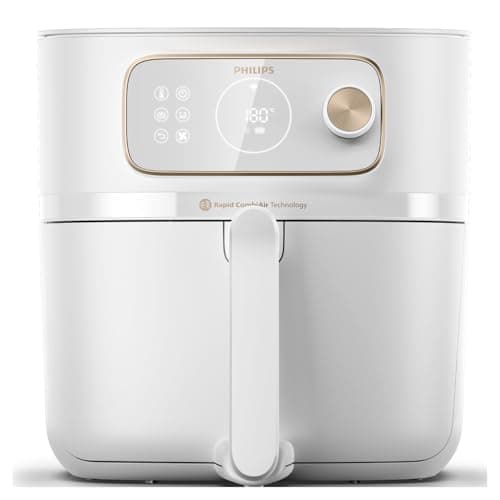 Philips Airfryer Combi 7000 Series XXL - Friggitrice ad Aria 8,3L (2kg), Airfryer 22-in-1, Connessa al WiFi, con il 99% di Grassi in Meno e Rapid CombiAir, App HomeID, Bianco (HD9876/20)