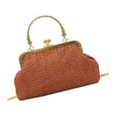 Borsa a tracolla per le donne borse a tracolla con catena rimovibile in tessuto pochette toted borse borse con chiusura a bacio borsa con manico superiore, Marrone, One Size - 1