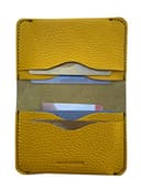 CG - Talento Fiorentino, piccolo portafoglio in vera pelle fatto a mano in Italia, astuccio porta tessere, carte di credito, bancomat e contanti (Giallo) - 2