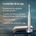 Philips Sonicare DiamondClean 9900 Prestige cepillo dental eléctrico, con tecnología SenseIQ y aplicación, 5 modos de cepillado, estuche de viaje con carga, color champán, modelo HX9992/44 - 10