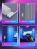 Govee LED RGBIC Glide Wall Lights Smart, Works with Alexa and Google Assistant, Intelligent Lively Illumination for Gaming Room, Music Sync and Dynamic Scenes, 6 pcs - 7