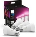 Philips Hue White and Color Ambiance Lampadina Smart LED, Attacco E27, Luce Bianca o Colorata, 6.5W, confezione da 4 - 1