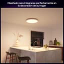 Philips Hue Devote Smart LED Panel Light, Ambiente blanco y de color, redondo 43 cm, 23 W, 2900 lúmenes, marco blanco para iluminación interior del hogar, techo, salón, cocina, pasillo - 3