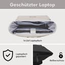 LARKSON Rucksack Damen Herren Beige - No 4 - Rolltop Backpack mit Laptopfach Uni, Arbeit & Fahrrad - Großer Reiserucksack - Wasserabweisend - 4