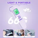 No-Touch Forehead Thermometer for Adults, Infrared Digital Thermometers for Kids, Touchless Baby Thermometer, Accurate Reading with Large Display, Mute Mode, Memory Recall, Fever Alarm (Purple) - 7