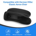 SINOLUXE Armlehnen-Ersatzarmpolster für Herman Miller Classic Aeron Stuhl – Bürostuhl-Armlehnenersatz, schwarz, 1 Paar - 2