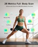 RunSTAR Körperfettwaage, Personenwaage digital mit 8 Elektroden für Körpergewicht und Körperfett, BMI, Muskelmasse und Analyse von 28 Körpermaße App-Nutzung, 3-Metrik-Anzeige, 180kg - 4