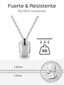 ChicSilver Collar Plata de Ley 925 para Mujer 1.5mm Cadena Fina Apilable para Colgante 55cm 22 Pulgadas Chapado en Oro Blanco Joyería Preciosa - 6