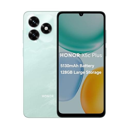 HONOR X5c Plus,Unlocked Mobile Phones, 6.74-Inch 90Hz Bright and Dynamic Display,128GB,5130 mAh Long-lasting Battery,50 MP Ultra-Clear Dual Camera,Powerful 8-Cores Processor,Dual SIM, Android 15,Cyan