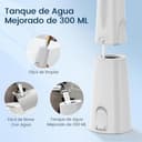 Irrigador Bucal Portatil, Vimmk Irrigador Dental Inalámbrico Profesional 8 Boquillas 5 Modos, IPX7 Impermeable 300ML USB-C Recargable Para Limpieza Dientes, Para el Hogar y los Viajes (Blanco) - 7