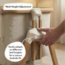 Venture Sona Next To Me Crib – Adjustable Baby Bed with Dropside, Premium Mattress, Breathable Mesh & Storage Shelf - No-Tool Assembly Bedside Baby Crib, Bassinet for Newborns 0–6 Months - Beige - 6