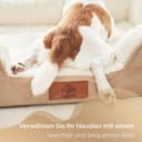 VEEL PET Premium Hundekorb orthopädisch groß – Anatomisches Winter Hundebett mit Zertifiziertem Memory Foam – Abnehmbarer & Waschbarer Bezug, Wasserdicht, Bequemes Hundesofa für große Hunde XL - 4