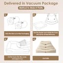 EHEYCIGA Memory Foam Cuccia Cane Interno Taglia Grande, Impermeabile Divano per Cani Sfoderabile e Lavabile, Letto per Cani con 4 Bordi Rialzati, Beige, 106.5x76x18.5cm - 7