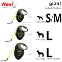 flexi® Giant L Gurt 8 m schwarz/neon-gelb, Roll-Leine für Hunde bis 50 kg - 5