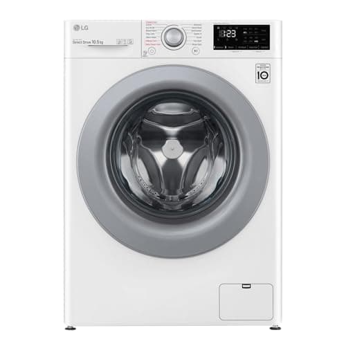 LG F4WV310S4E Lavatrice a Carica Frontale 10,5 Kg, Libera Installazione, 1400 Giri/min, Intelligenza Artificiale AI DD, Funzione Vapore, Motore Inverter, 60 x 56 x 85 cm - Bianco