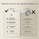 Vinani Damenring 925 Sterling Silber – Massiv, Breit, Glänzend Mattiert, Zeitloser Schmuck für Frauen, Handgefertigter Ring, Erhältlich in Größe 62, 2RLW62 - 6