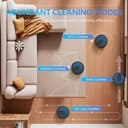 Deenkee Robot Vacuum Cleaner with Mop, 5000Pa Ultra Strong Suction 4-in-1 Robotic Vacuums, Auto Carpet Boost, Long Running Time, Alexa/App/WiFi for Pet Hair Hard Floor - Sky Blue - 5