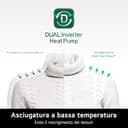 LG RH90V9LVEN Asciugatrice Smart a Carica Frontale 9kg, Serie V9, Classe C, Condensazione con Pompa di calore DUAL Inverter, Eco Hybrid, Condensatore autopulente, Allergy Care, Wi-Fi, Bianca - 8