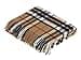 Moon Wool Plaid Throw Blanket, Merino Labmswool, Camel Thompson Tartan, Made in UK - 1