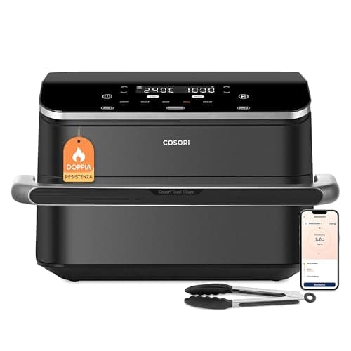 COSORI Friggitrice ad Aria 10 Litri, 7 in 1 Doppia Resistenza TwinFry con Doppio Cestello 5L&5L e Separatore Rimovibile, 2800W Air Fryer WiFi, 40-240℃, 70 Ricette Online, TF-102S